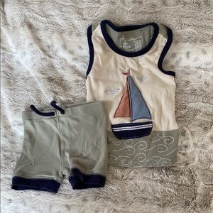 L’ovedbaby Sailboat Tank and Shorts Set 18-24 mos